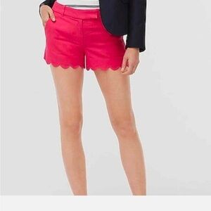 NWT! J.CREW pink scallop shorts